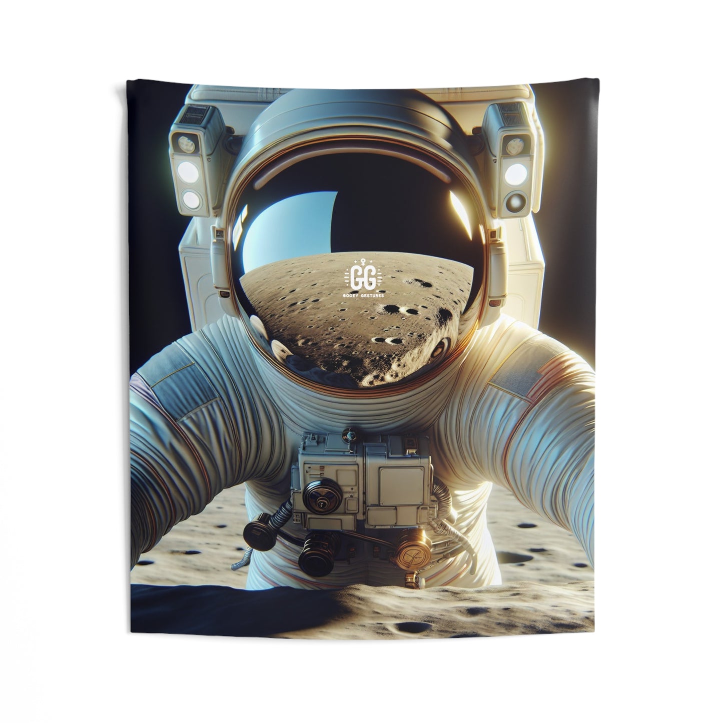 Lunar Explorer Reflection Tapestry