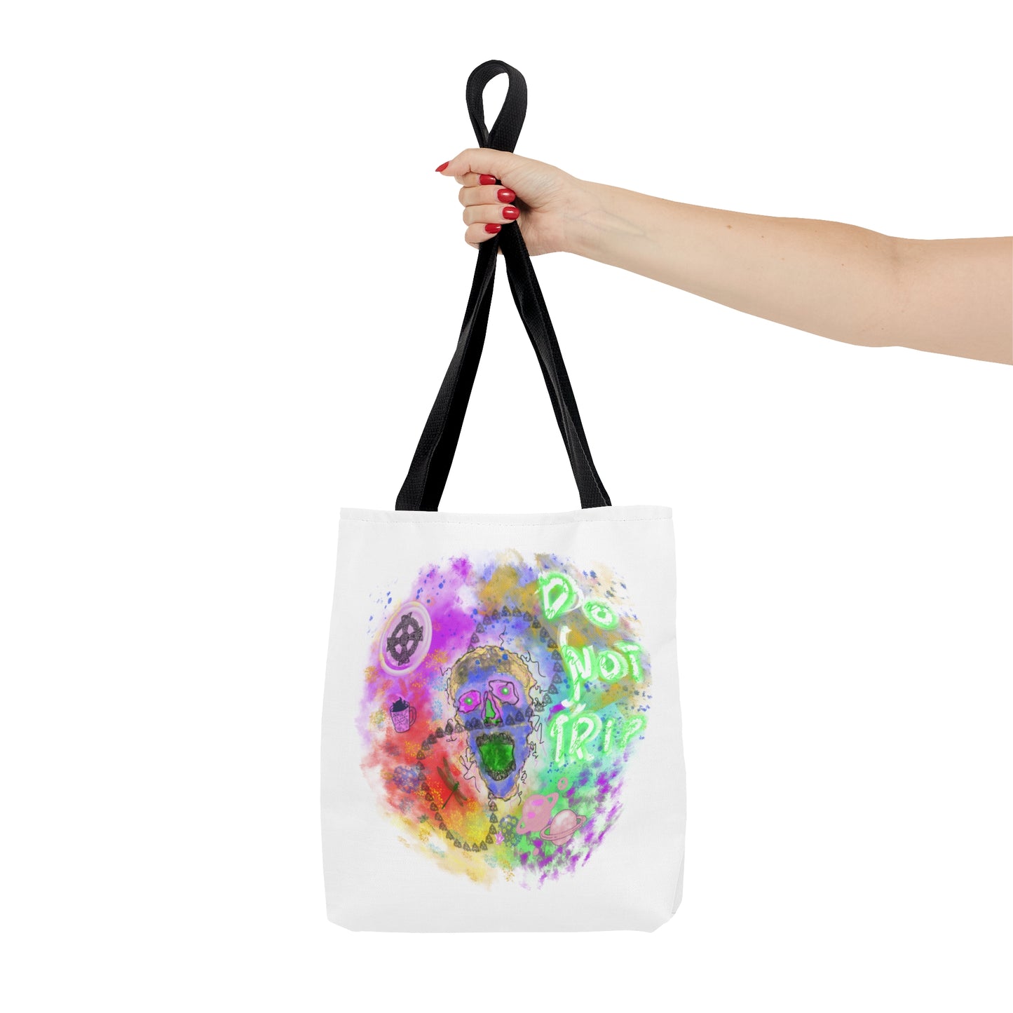 Psychedelic Skull Tote