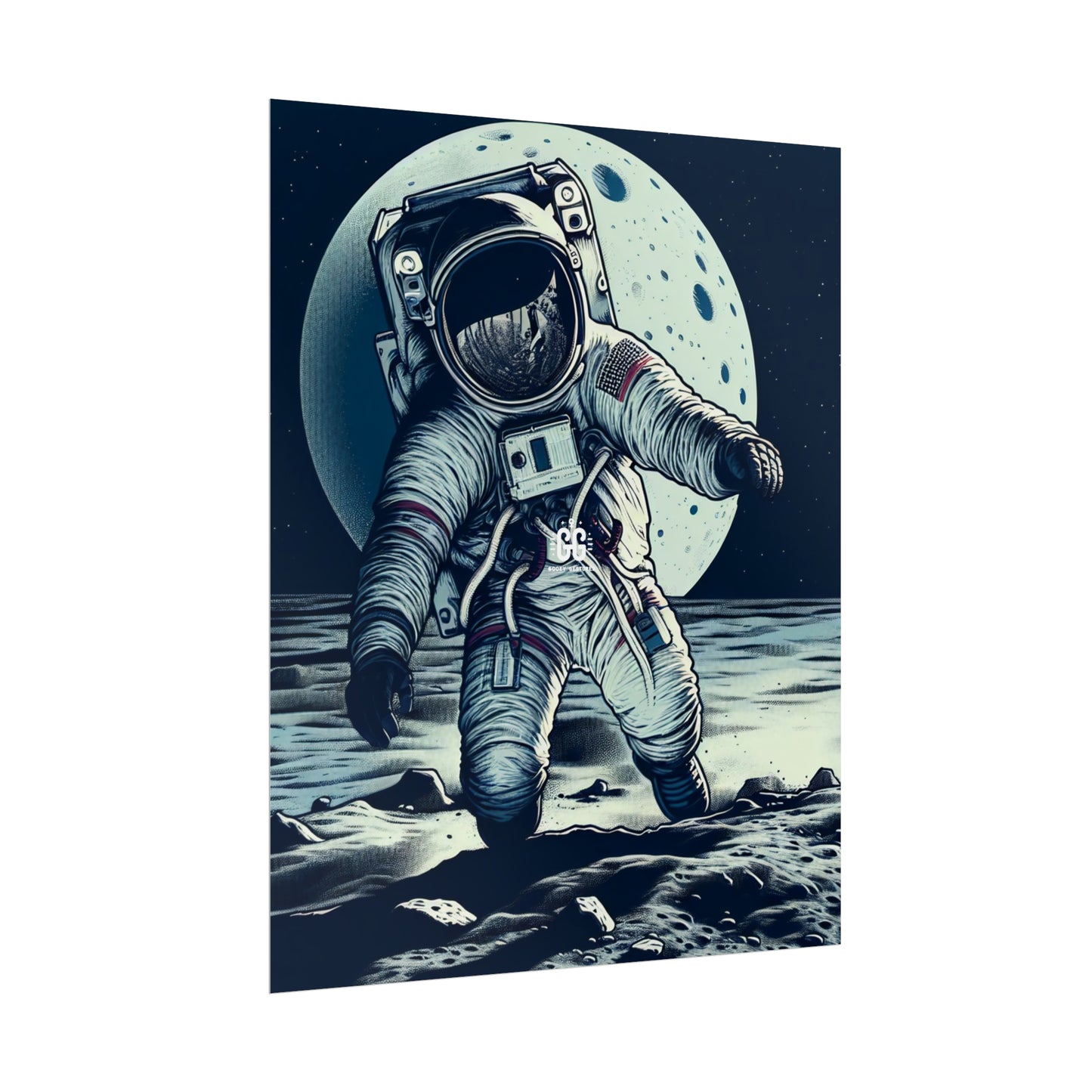 Lunar Explorer Vintage Poster