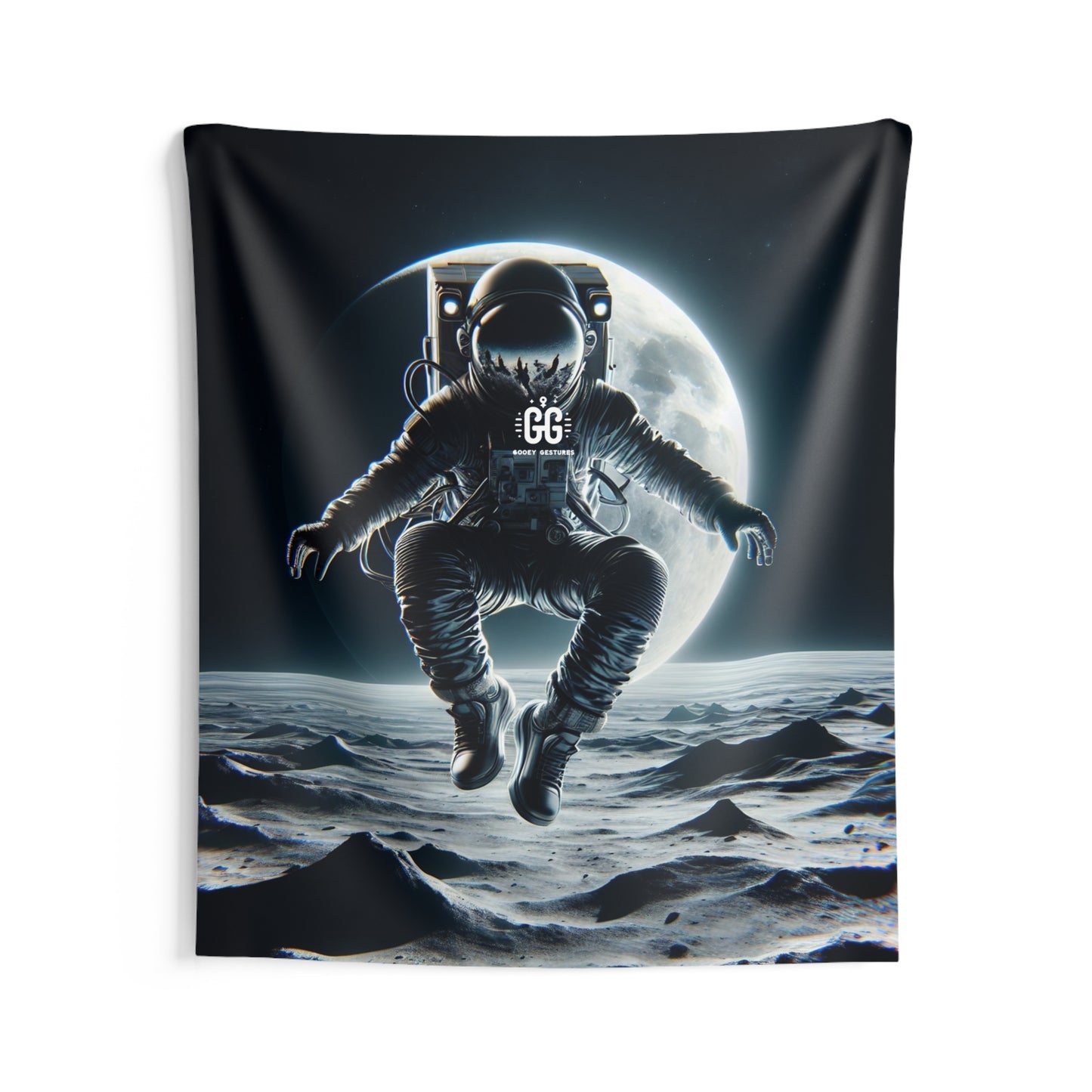 Lunar Astronaut Levitation Tapestry