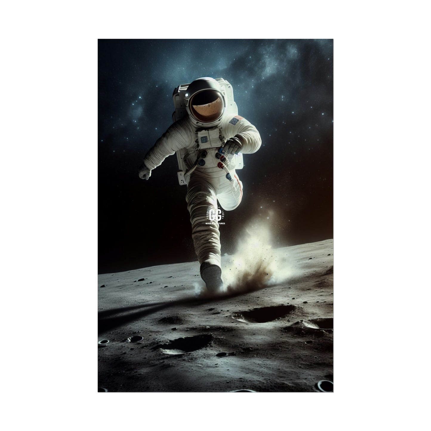 Lunar Leap Astronaut Poster