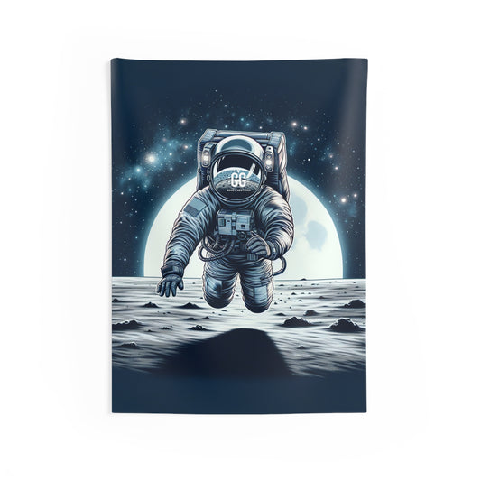 Lunar Solitude Astronaut Tapestry