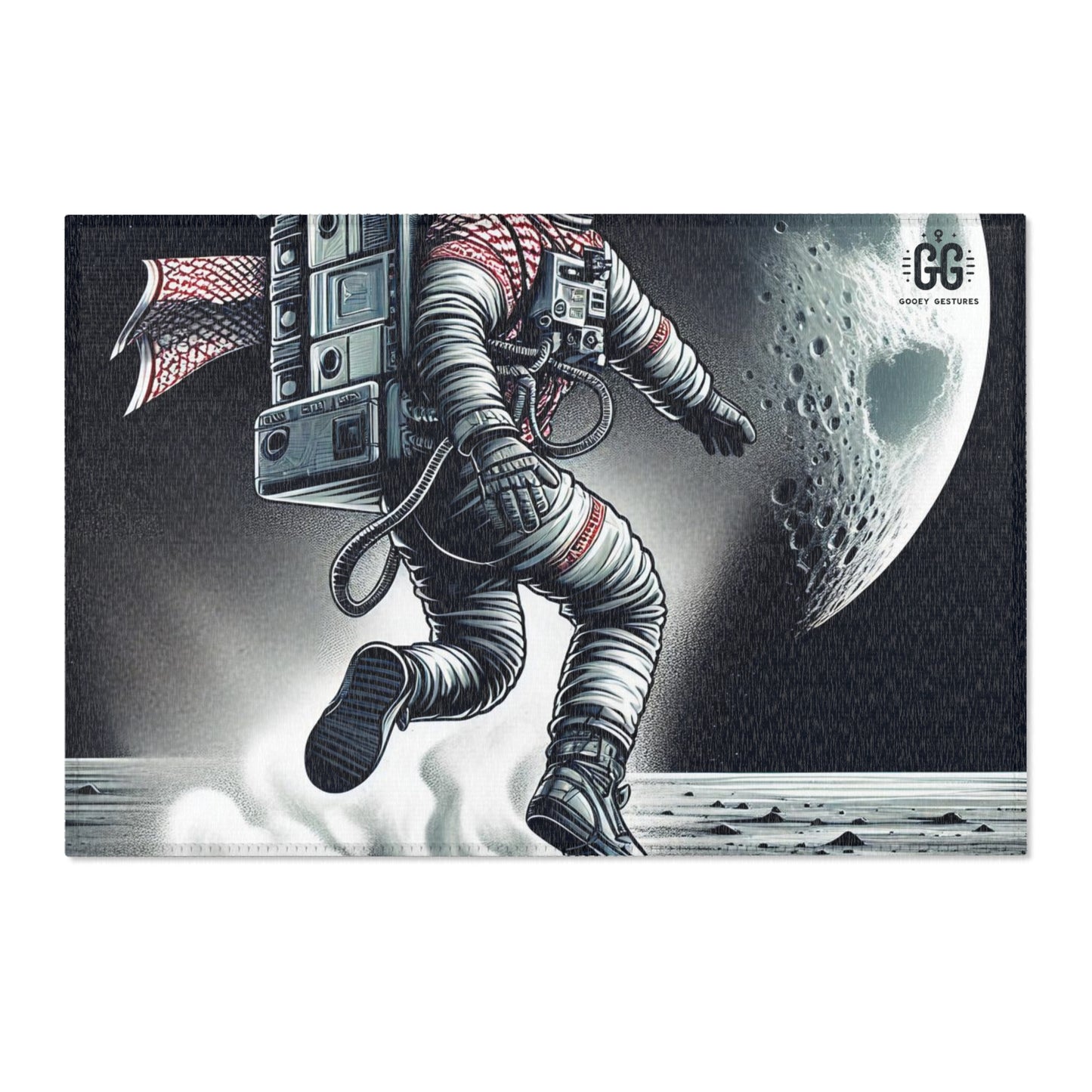 Lunar Boombox Astronaut Rug