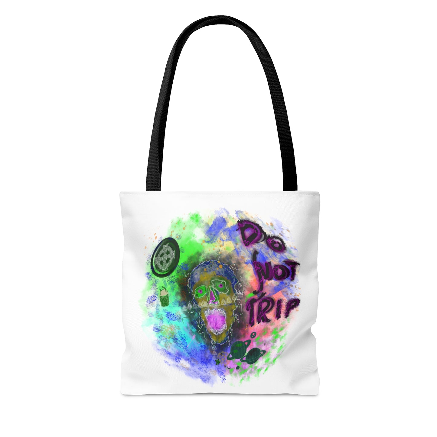 Psychedelic Skull Tote