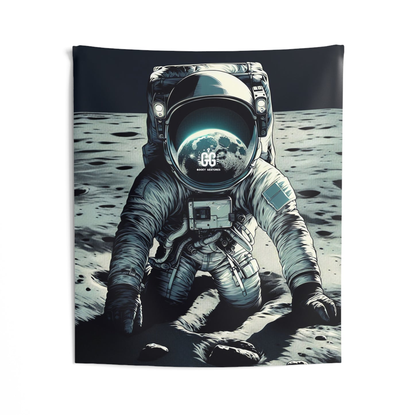 Lunar Reflection Astronaut Tapestry