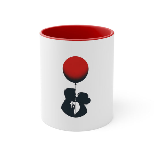 Balloon Kiss Accent Mug