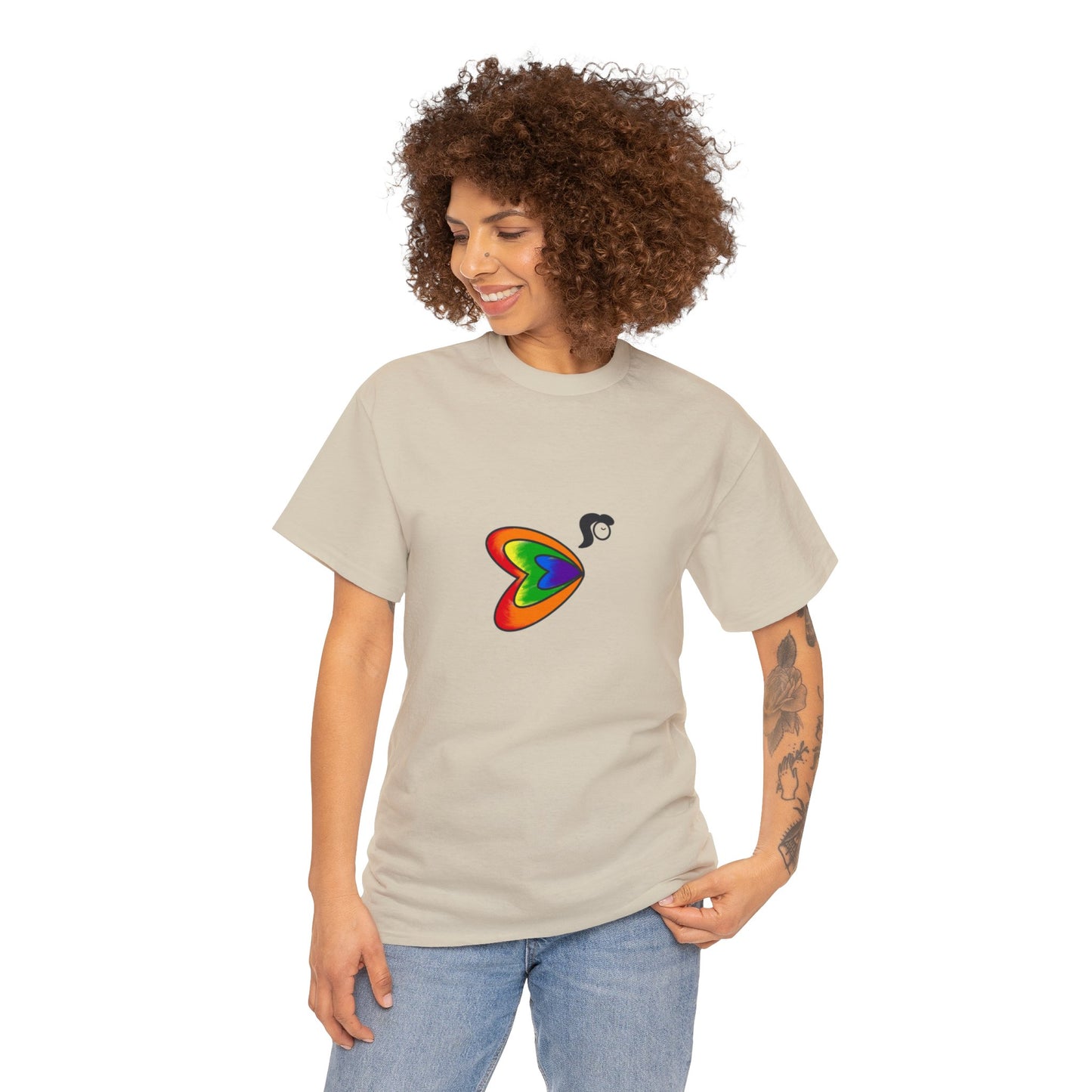 Vibrant Abstract Heart Tee