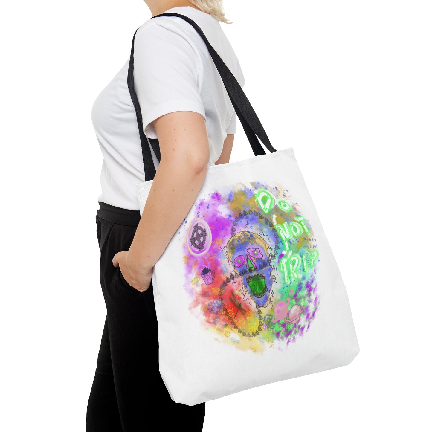 Psychedelic Skull Tote