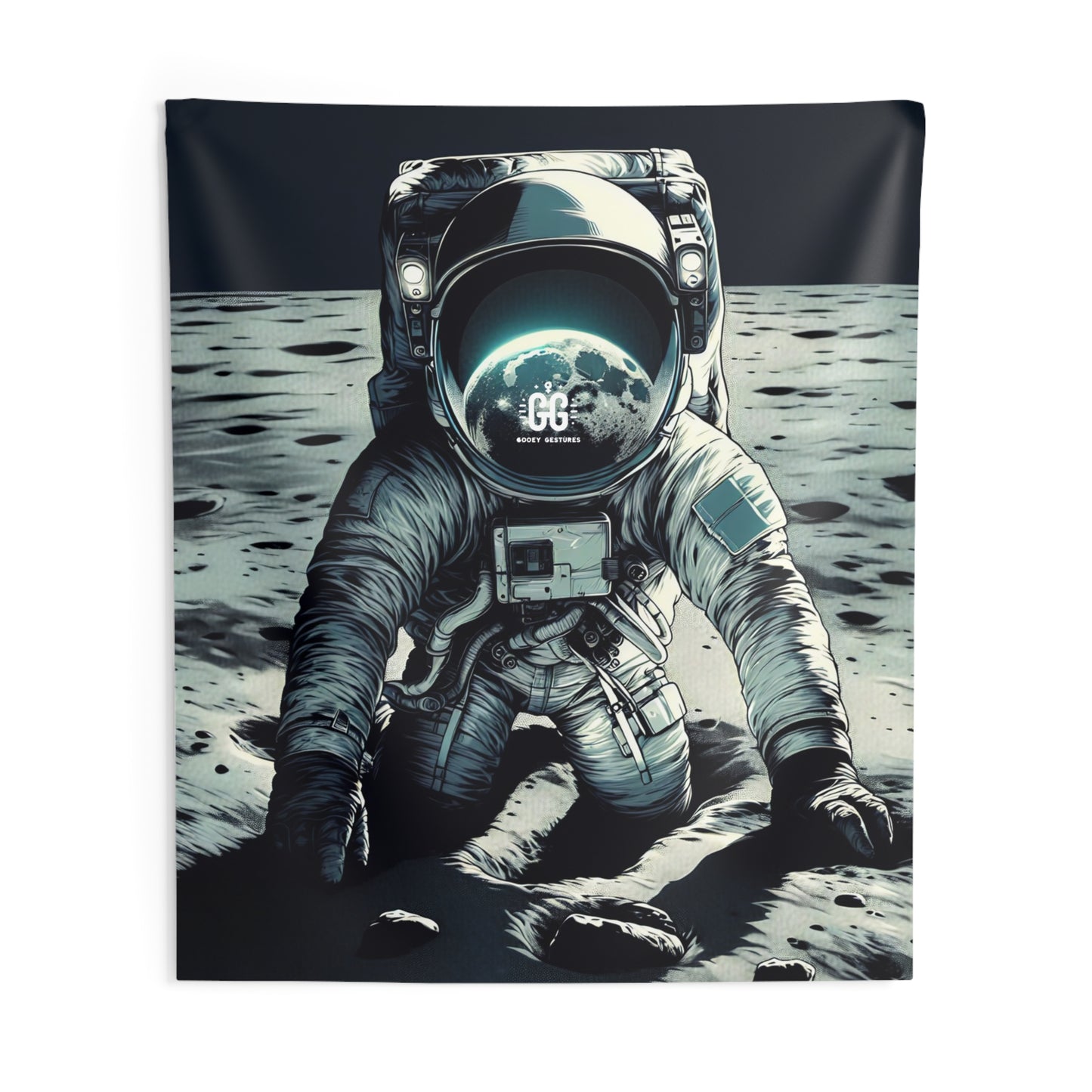 Lunar Reflection Astronaut Tapestry