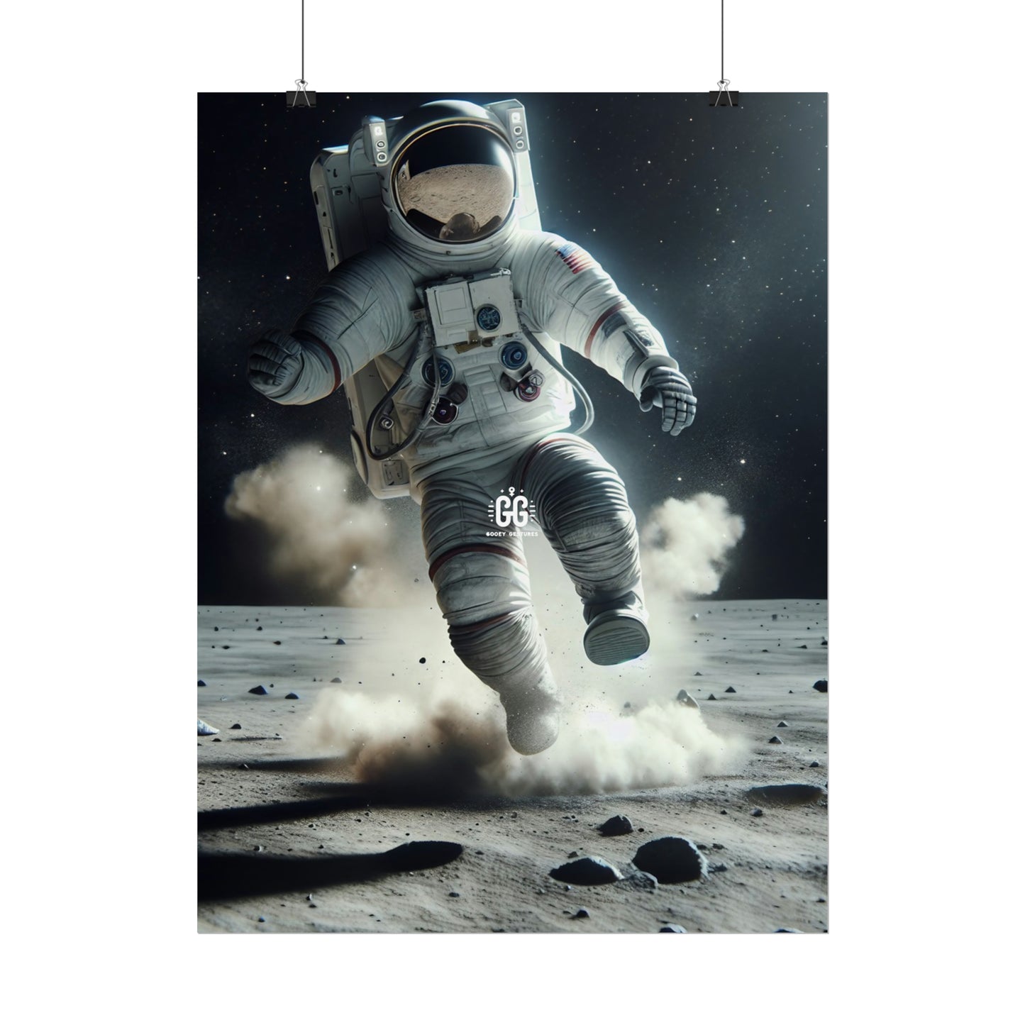 Lunar Leap Astronaut Poster