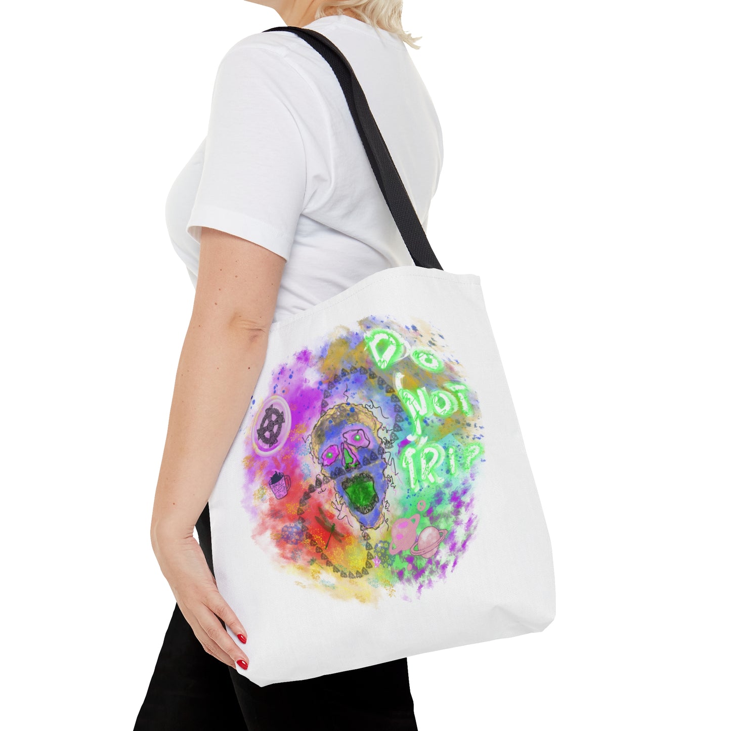 Psychedelic Skull Tote