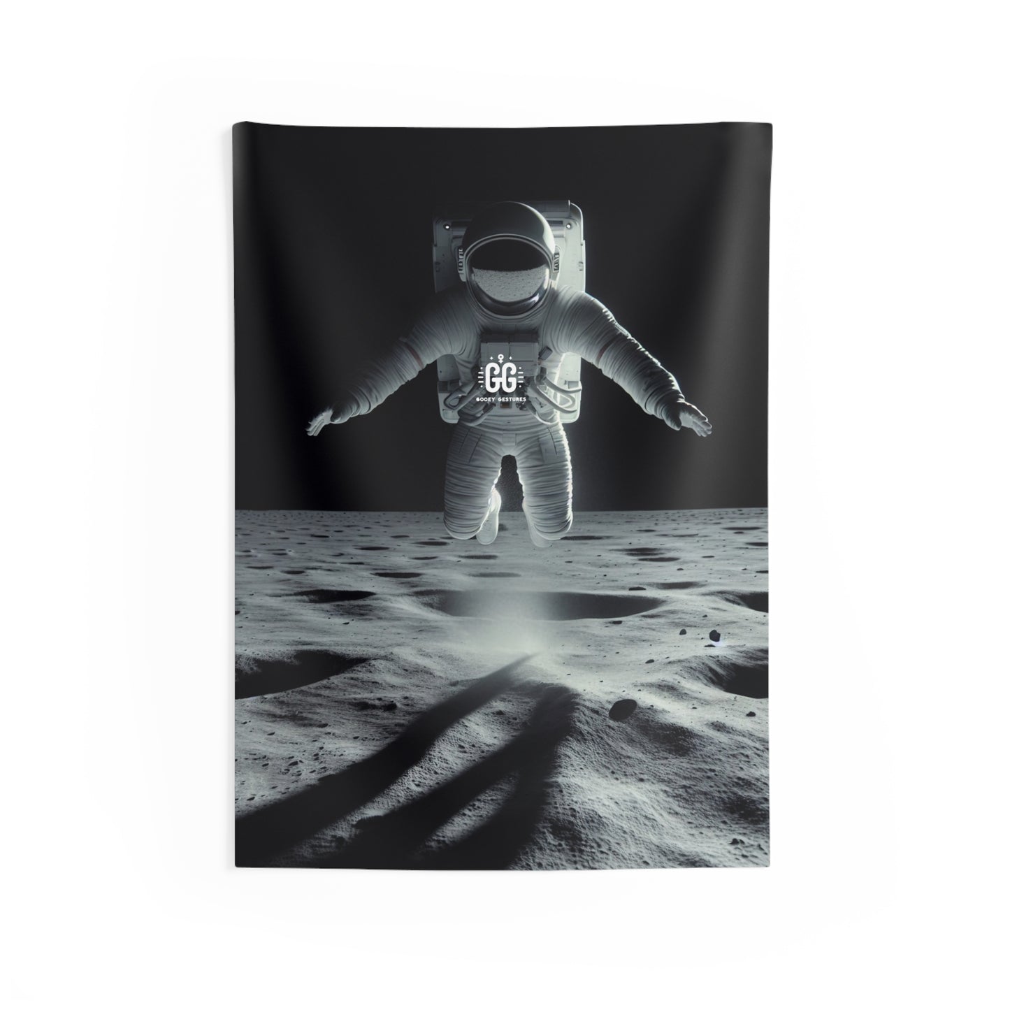 Lunar Astronaut Leap Tapestry