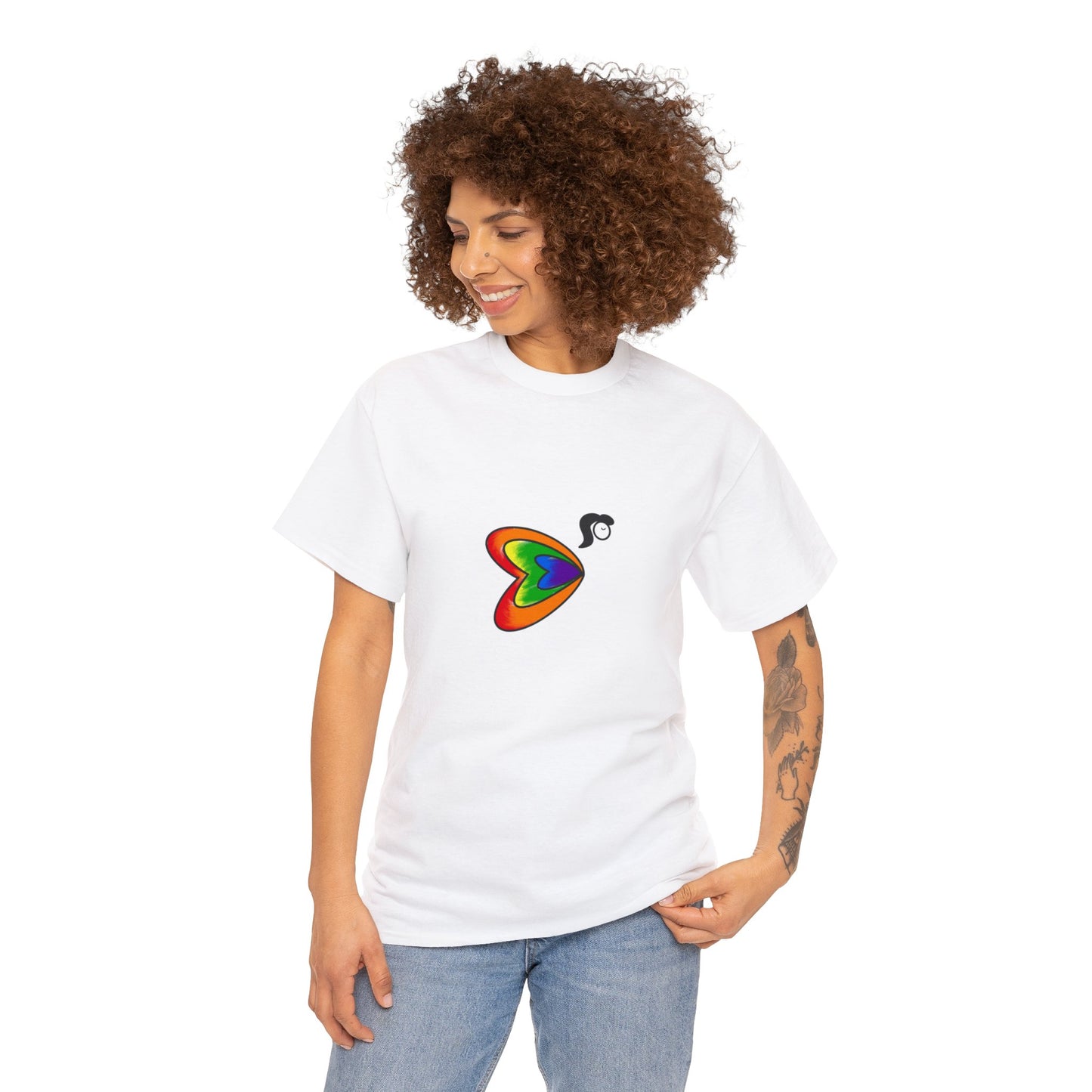 Vibrant Abstract Heart Tee