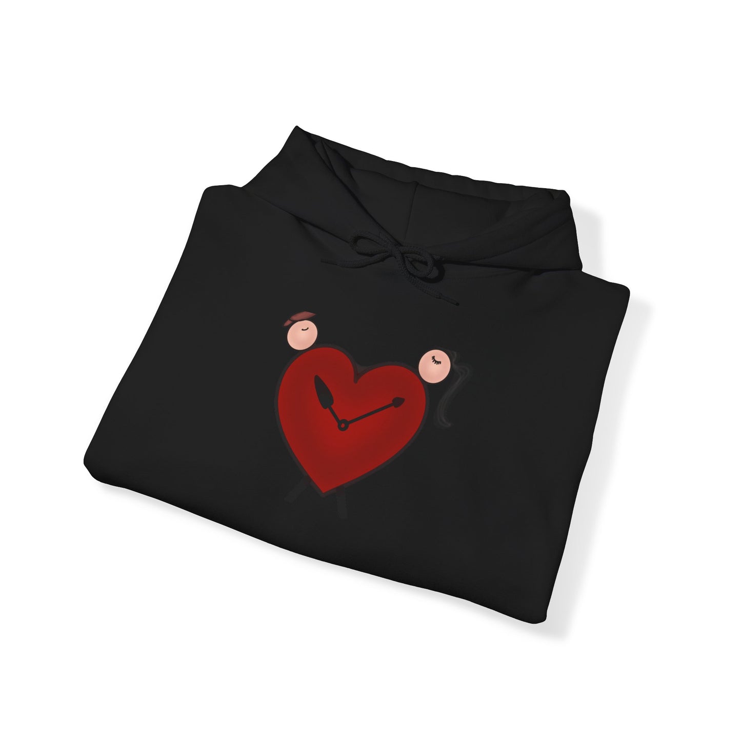 Winking Heart Clock Hoodie