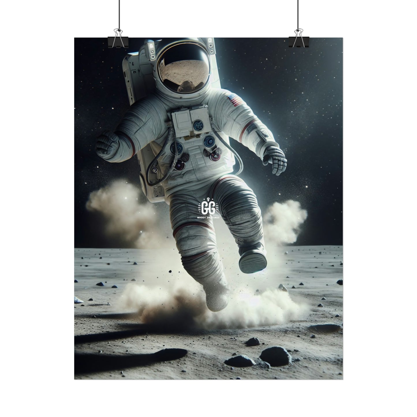 Lunar Leap Astronaut Poster