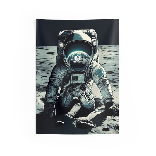 Lunar Reflection Astronaut Tapestry