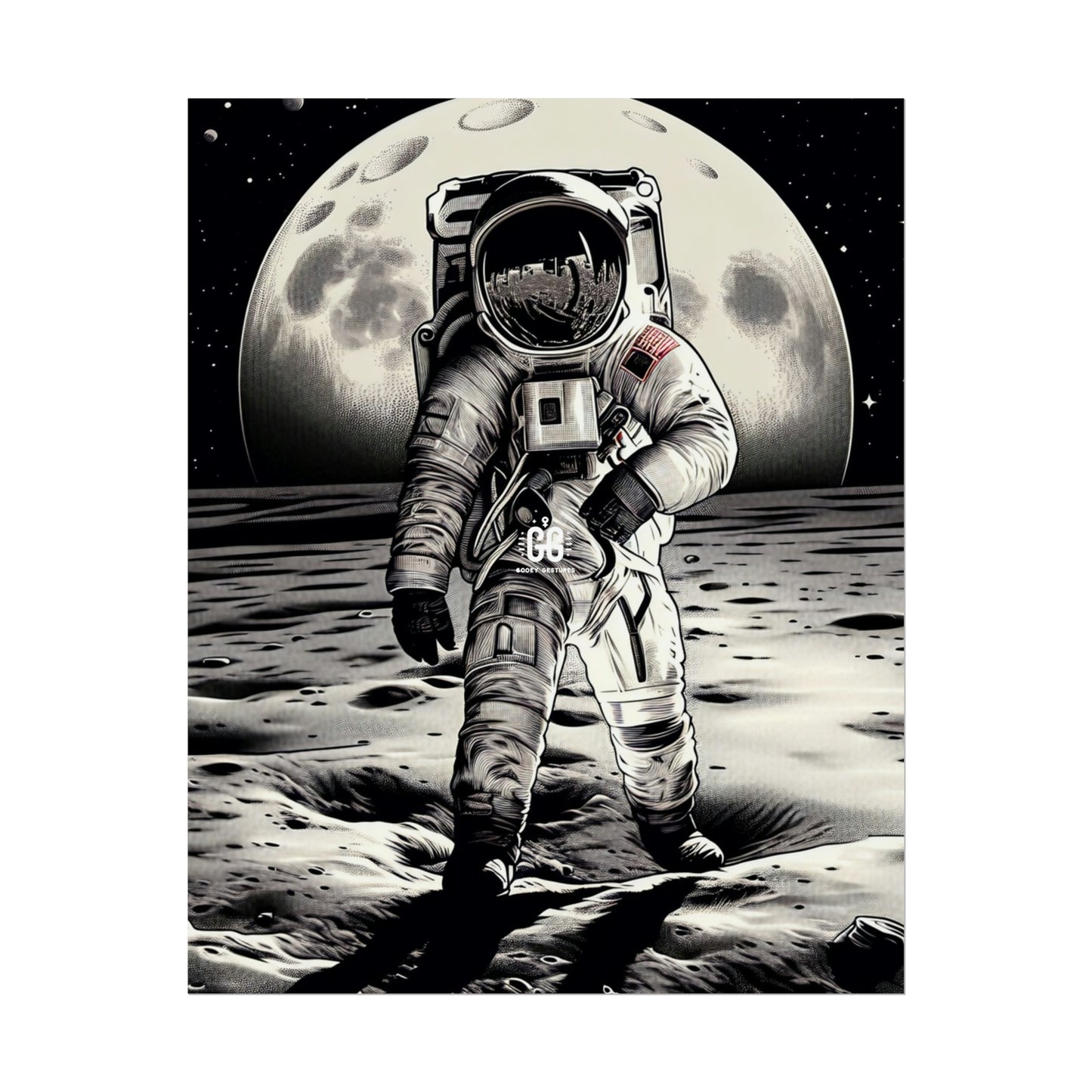 Lunar Explorer Vintage Poster